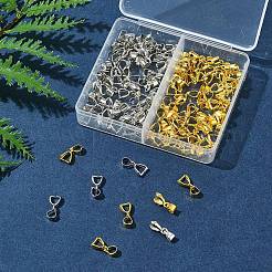 100Pcs 2 Colors Brass Ice Pick Pinch Bails&nbsp;IFIN-FS0001-48