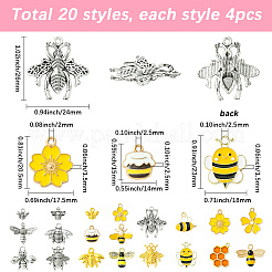 80Pcs 20 Styles Alloy Pendants&nbsp;FIND-SC0016-82