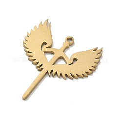 201 Stainless Steel Pendants&nbsp;STAS-B136-10G