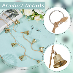Jute Braided Pendant Decotations&nbsp;AJEW-WH20020-325B