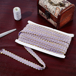 Polyester Filigree Wavy Lace Ribbon&nbsp;OCOR-WH0082-211B