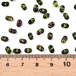 Picasso Spray Painted Glass Seed Beads&nbsp;SEED-T006-04-19