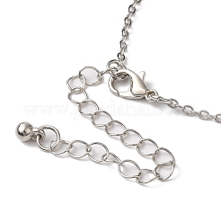 5-Petal Flower Alloy Pendant Cable Chain Necklaces for Women&nbsp;NJEW-Q343-03P