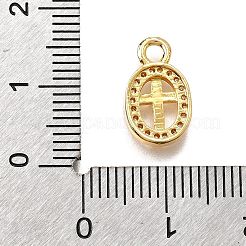 Brass Micro Pave Cubic Zirconia Pendants&nbsp;KK-D385-03G