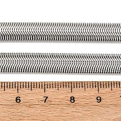 8MM 304 Stainless Steel Flat Snake Chain Necklaces&nbsp;NJEW-P338-09P