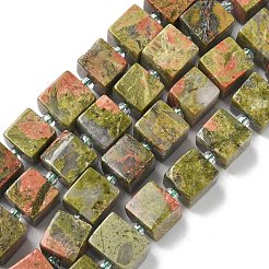 Natural Unakite Beads Strands&nbsp;G-D338-A14