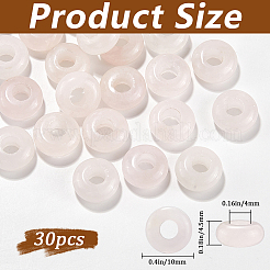 30Pcs Natural Rose Quartz European Beads&nbsp;G-SP0001-01A-04