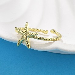 Brass Cuff Rings for Women&nbsp;RJEW-C123-08E-G