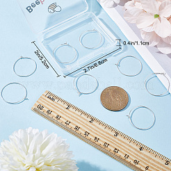4 Pairs 925 Sterling Silver Hoop Earring Findings&nbsp;FIND-BBC0002-77