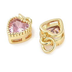 Real 18K Gold Plated Brass Inlaid Cubic Zirconia Charms&nbsp;ZIRC-L100-074G-08