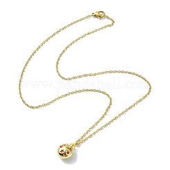 Cat Shaped Alloy Enamel Pendant Necklace&nbsp;NJEW-JN04613-01