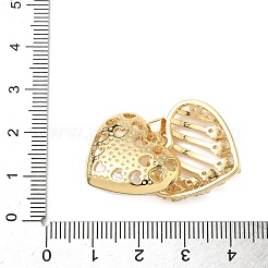Brass Micro Pave Cubic Zirconia Pendants&nbsp;KK-D426-23C-G