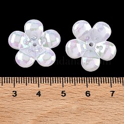 Plating Opaque Acrylic Imitation Shell Bead Cap&nbsp;OACR-P039-03D