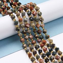 Natural Polychrome Agate Beads Strands&nbsp;G-P463-01