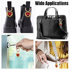 Heart Alloy Enamel Shoe Charms Decorations&nbsp;HJEW-HY00070