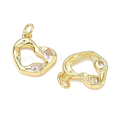 Brass Micro Pave Cubic Zirconia Pendants&nbsp;KK-P348-02A-G02