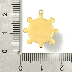 Ion Plating(IP) 304 Stainless Steel Pave Shell Pearl Pendants&nbsp;FIND-Z028-35A