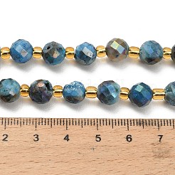 Electroplated Natural Druzy Geode Crystal Beads Strands&nbsp;G-F833-P01-8mm-05