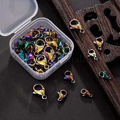 60Pcs 4 Style Ion Plating(IP) 304 Stainless Steel Lobster Claw Clasps&nbsp;STAS-LS0001-46MC