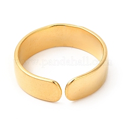 Ion Plating(IP) 201 Stainless Steel Open Cuff Ring&nbsp;RJEW-E063-46G