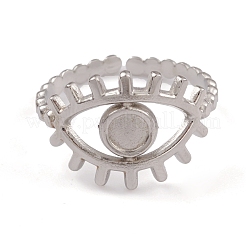 Non-Tarnish 304 Stainless Steel Eye Open Cuff Rings for Women&nbsp;RJEW-G285-76P
