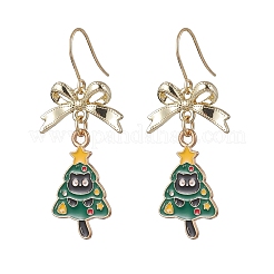 4 Pairs 4 Styles Christmas Theme Alloy Enamel Dangle Earrings&nbsp;EJEW-JE06562