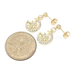 Alloy Crystal Rhinestone Dangle Stud Earrings&nbsp;EJEW-JE06657-03