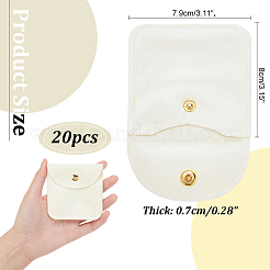 Velvet Jewelry Flap Pouches&nbsp;TP-WH0007-12G-01