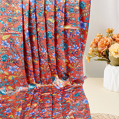 Flower Pattern Polyester Fabric&nbsp;AJEW-WH0766-35C