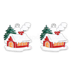 Rack Plating Alloy Enamel Pendants&nbsp;X-ENAM-N060-03P