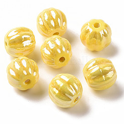 Pumpkin Glazed Porcelain Beads&nbsp;PORC-G010-03
