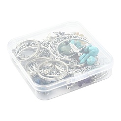 7Pcs 7 Colors Alloy Moon with Star Pendant Keychains&nbsp;KEYC-FS00045