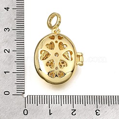 Brass Micro Pave Clear Cubic Zirconia Diffuser Locket Pendants&nbsp;KK-A303-28E-G