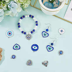 32Pcs 8 Styles Alloy Enamel Pendants&nbsp;ENAM-SC0006-67