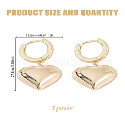 1 Pair Brass Hoop Earrings&nbsp;EJEW-LP0007-123G