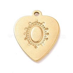 304 Stainless Steel Pendant Cabochon Settings&nbsp;STAS-G287-11G