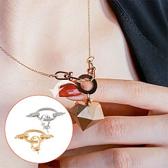 2Pcs 2 Colors Brass Rhinestone Fold Over Clasps&nbsp;KK-DR0001-14
