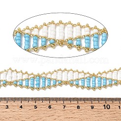 Handmade Glass Seed Beaded Chains&nbsp;CHC-K017-01G-02
