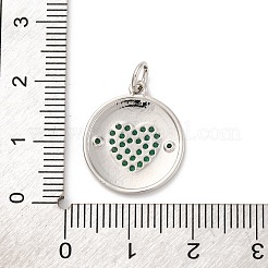 Brass Micro Pave Cubic Zirconia Pendants&nbsp;KK-U033-11P-03