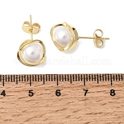 Brass Stud Earrings for Women&nbsp;EJEW-F421-02G