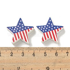 Printed Wood Beads&nbsp;WOOD-G022-07F
