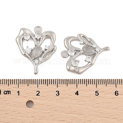 Brass Micro Pave Cubic Zirconia Pendants&nbsp;KK-L223-019P