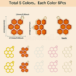 30Pcs 5 Styles Alloy Pendants&nbsp;FIND-SC0013-86