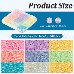 7200Pcs 9 Colros Luminous Bubble Beads&nbsp;SEED-PA0001-31