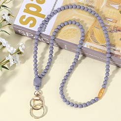 Silicone Beaded ID Card Neck Straps&nbsp;NJEW-SW00025-08