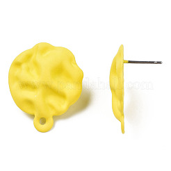 Spray Painted Iron Stud Earring Findings&nbsp;IFIN-N008-015D