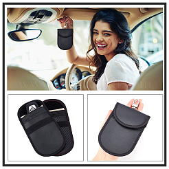 2Pcs 2 Style Carbon Fiber Key Fob Protector Pouch&nbsp;DIY-WR0001-74
