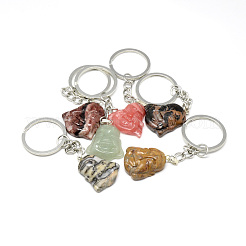 Synthetic & Natural Gemstone Keychain&nbsp;KEYC-S253-08