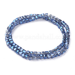 Electroplate Glass Bead Strands&nbsp;EGLA-R064-4mm-M