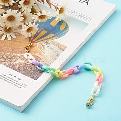 Rainbow Color Acrylic Phone Case Chain&nbsp;HJEW-JM00476